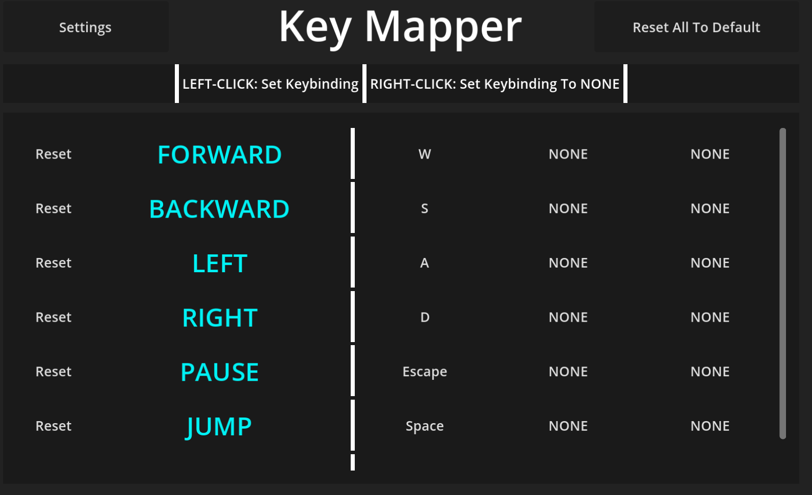 Keymappings
